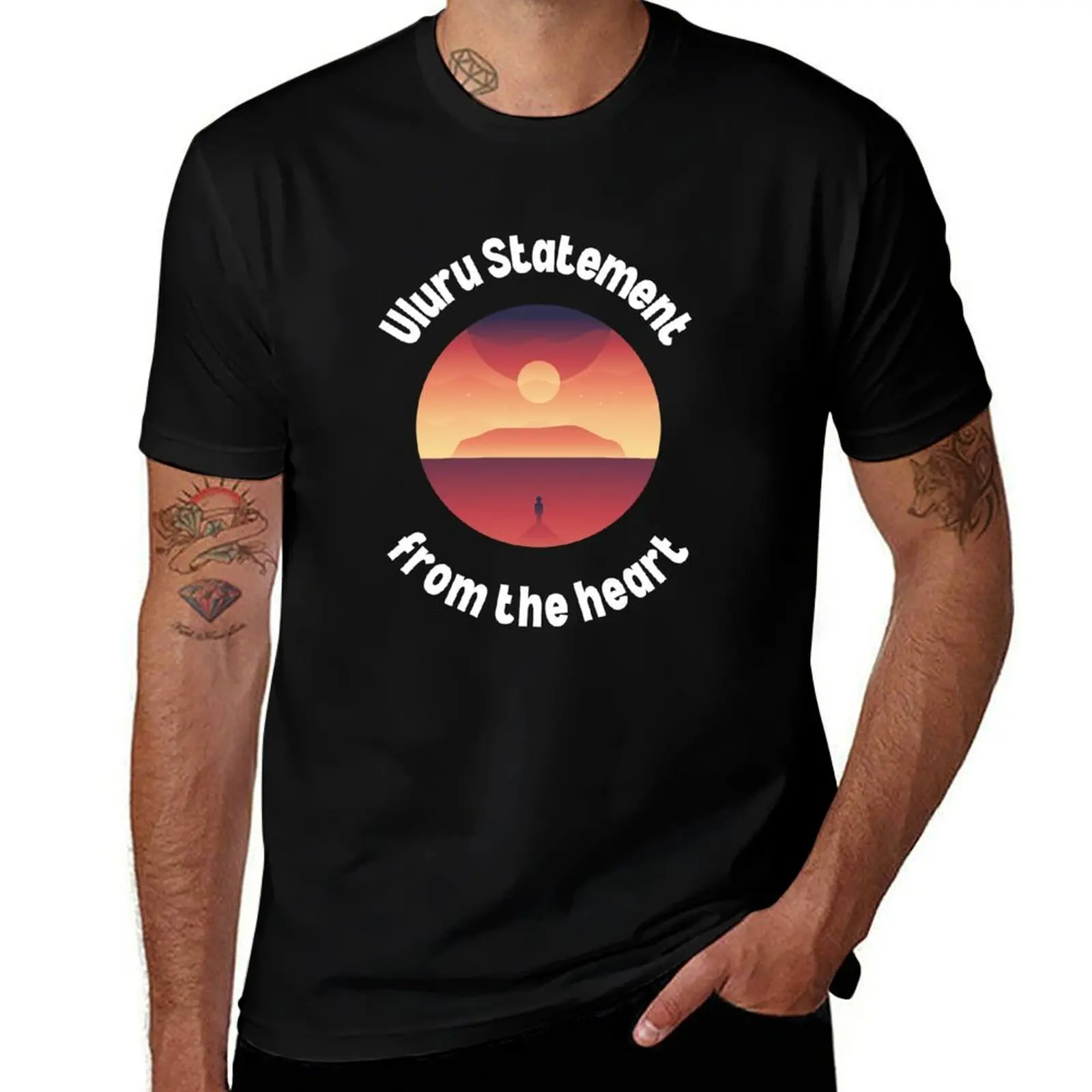 Uluru Statement from the heart design T-Shirt Soft Stretch Short Sleeve Top T-Shirt