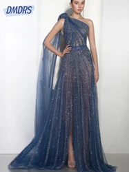 Illusion A Line Women Evening Dress Luxurious Beaded Birthday Party Mother Of The Bride Dress Customized Chic Cocktail Gown