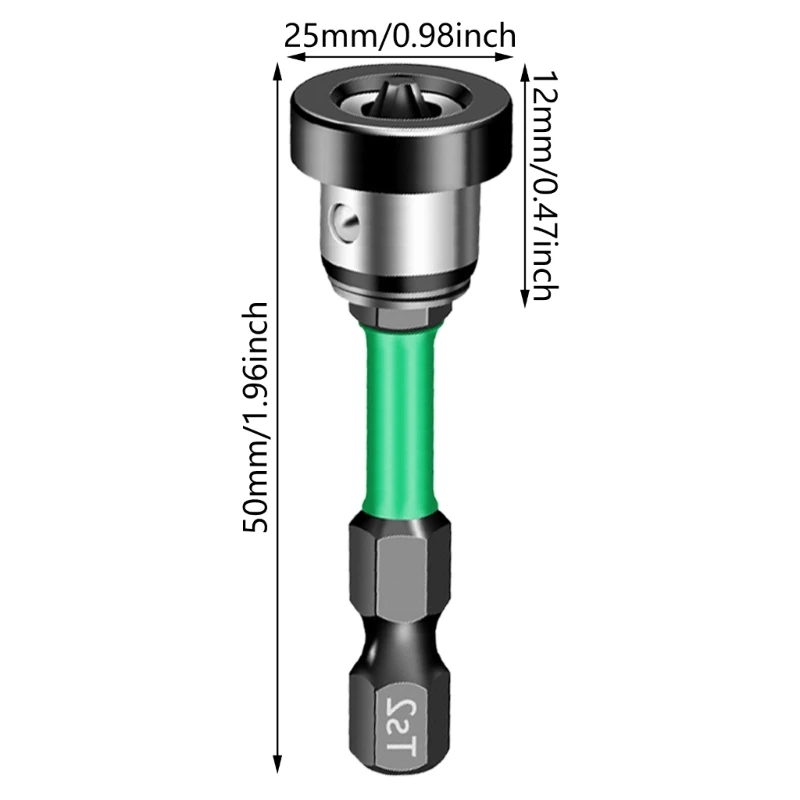 5 stuks PH2 gipsplaatschroefsetter, magnetische positionering schroevendraaierbits voor gipsplaat lokaliseren batchkop voor 517A