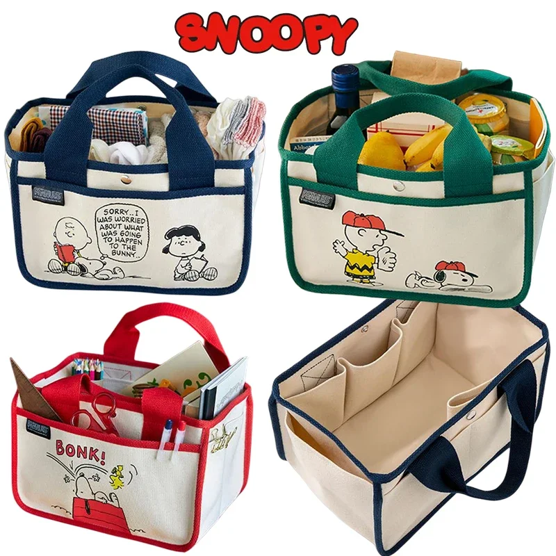 Snoopy Travel Storage Bag uomo donna Pouch Bed Desk Bag Wash Bag Storage Organizer può essere appeso Dry Wet Separation Storage Bag nuovo