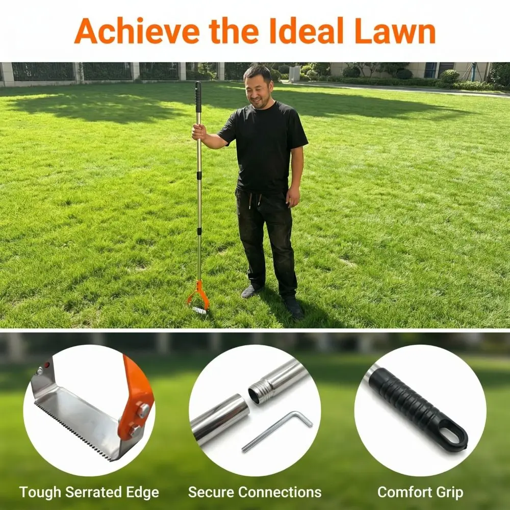 Two-In-One Weeding Ring Toothed Blade Dual-Purpose Weeding Tool Compact And Sturdy Horse Shoe Ring Hoe Garden Use