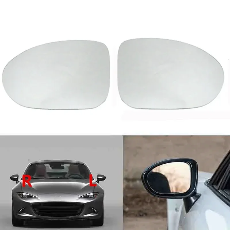 

Cafoucs Rearview Mirror Glass Lens With Heated Function For Mazda MX5 MX-5 MK4