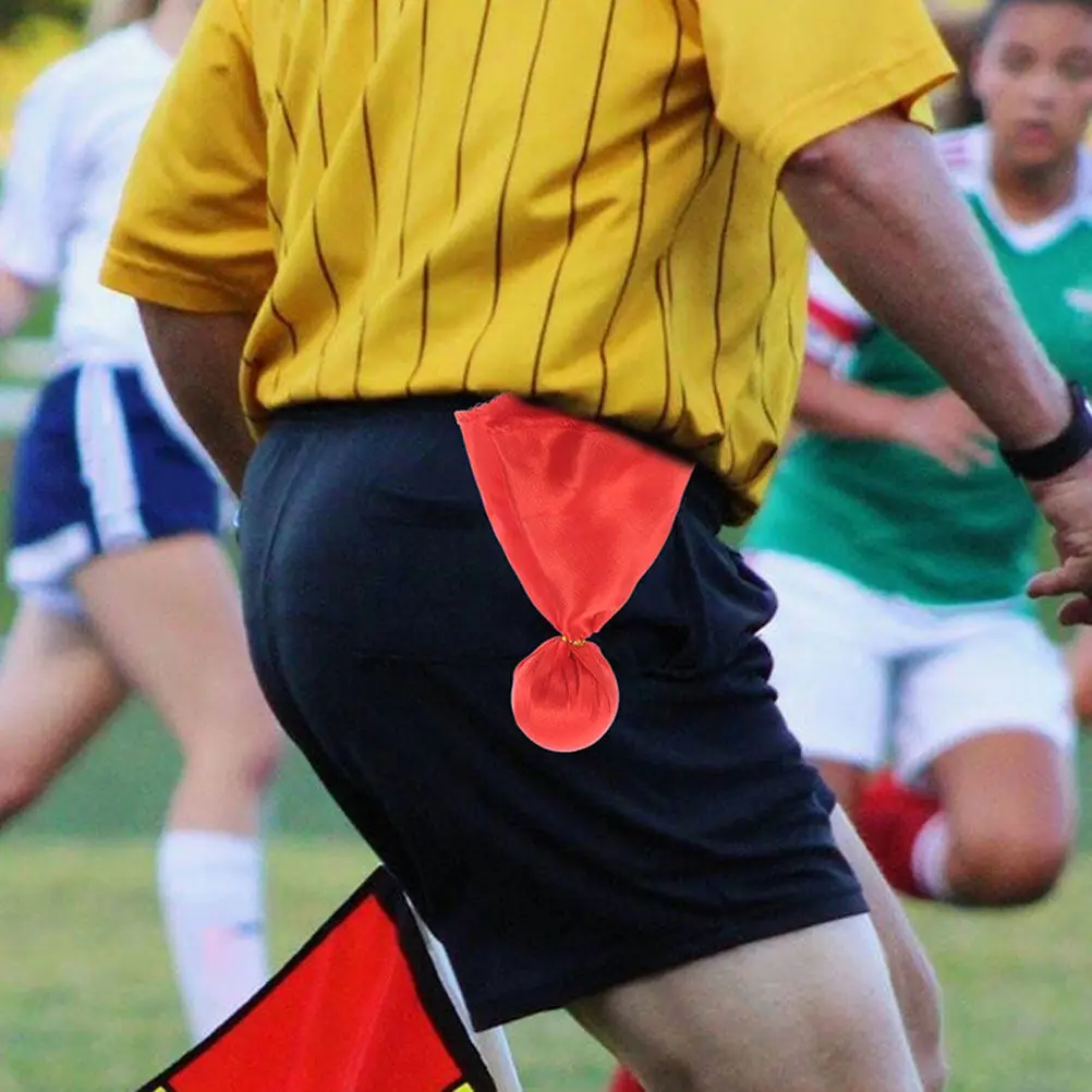 2pcs Football Flag Small Penalty Flags For Sports Tossing Accessory Soccer Party Supplies Referee Kit Race Penalty Flags view 5