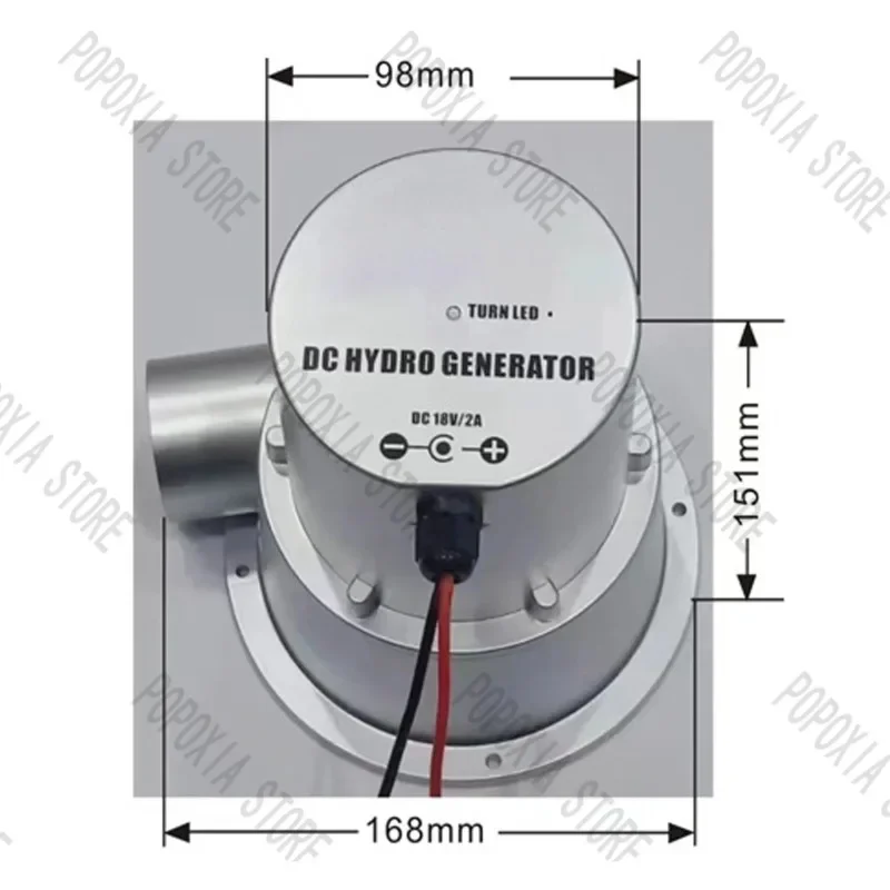 Brushless DC 18V 36W 50W  Motor Hydroelectric Generator Water Flow Turbine Type Field Small System  