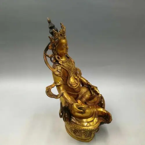 antique bronze statue buddha God Bodhisattva Nepal God of wealth ~Wish U Wealth