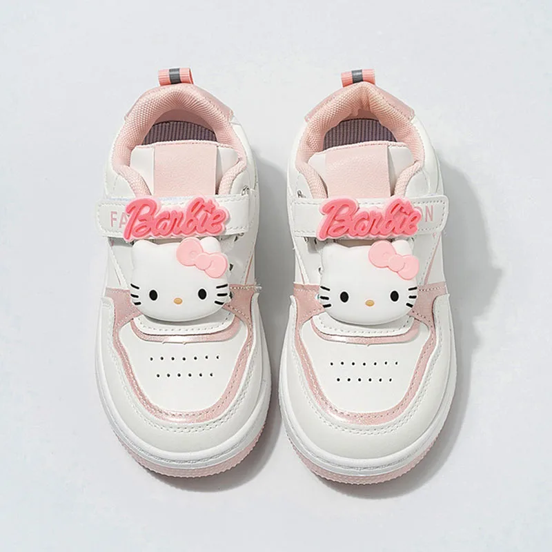 Sanrio Children\'s Cartoon Kuromi Hello Kitty Cute Board Shoes Anti Slip Soft Sole Casual Shoes Korean Style Trend Sports Shoes