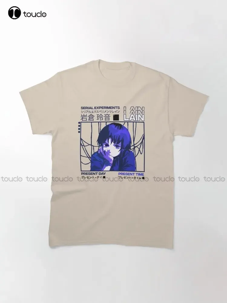 Serial Experiments Lain Classic T-Shirt Shirt Printing Custom Aldult Teen Unisex Digital Printing Tee Shirts Creative Funny Tee