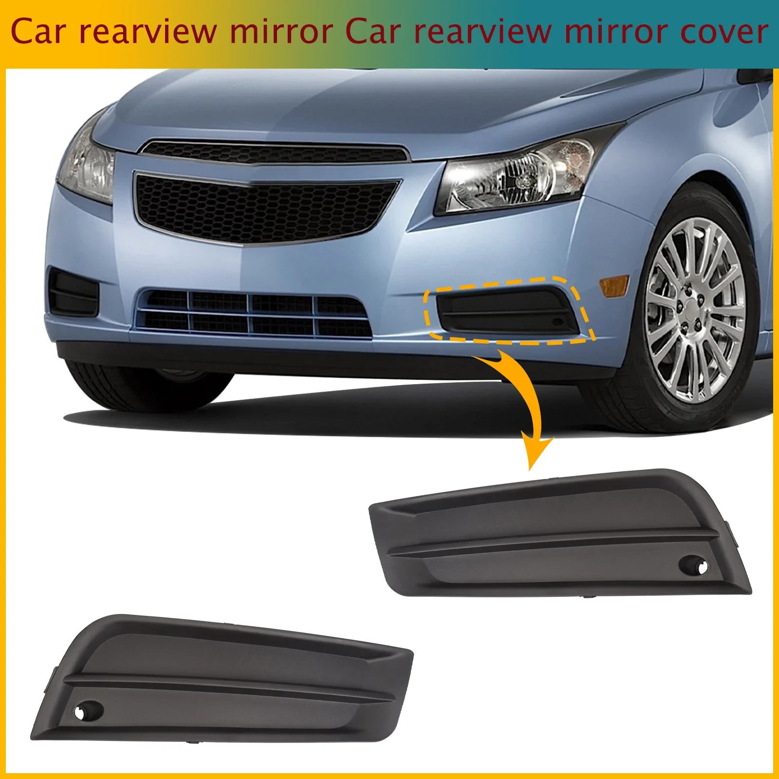 Luz antiniebla cubierta de parrilla marco lámpara sombra debajo del parachoques delantero para CHEVY Cruze accesorios 2011 2012