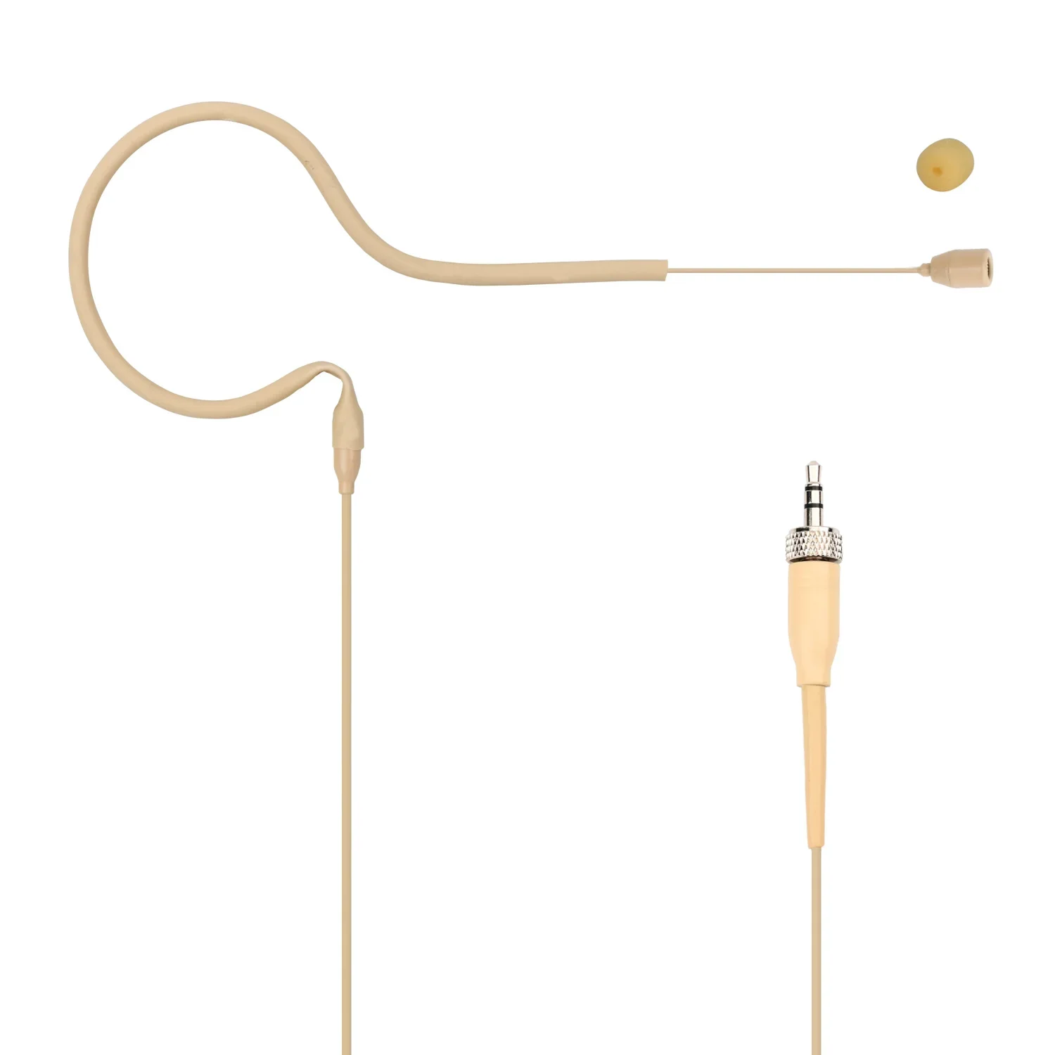 Wired Microphone Headset 3.5mm Plug With Nut Single Ear Hanging Skin Color Condenser Headworn Mic for Teaching HS-13S2-L4A