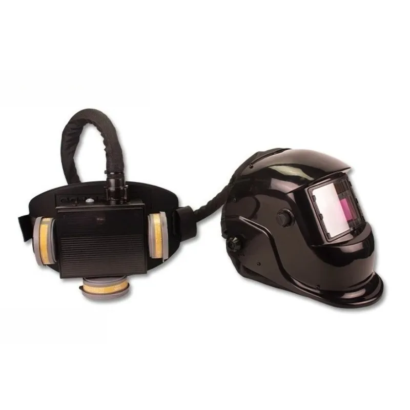 Welding automatic dimming protective mask, positive pressure air supply respirator
