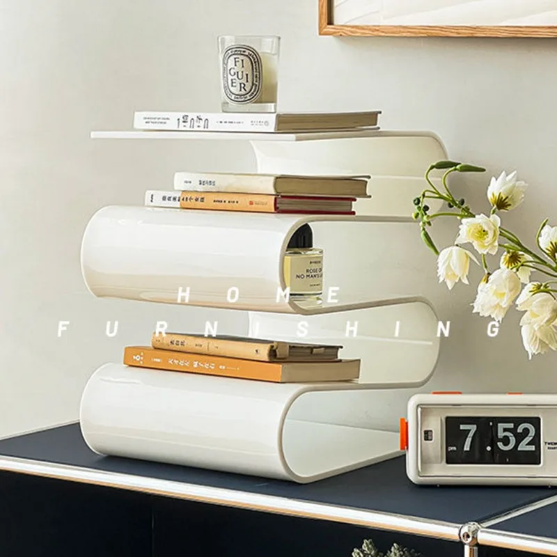 Acrylic Internet Celebrity Bookshelf Nordic Home Living Room Sofa Side Few Bedside Tables Personalized Simple Magazine Rack