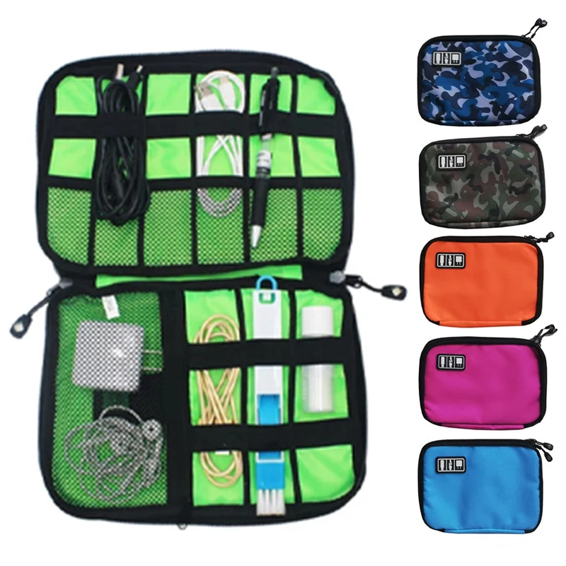 Tragbare Kabel-Organizer-Tasche für Reisen, digitales elektronisches Zubehör, Aufbewahrungstasche, USB-Ladegerät, Powerbank, kabelgebundene Kopfhörer-Haltertasche