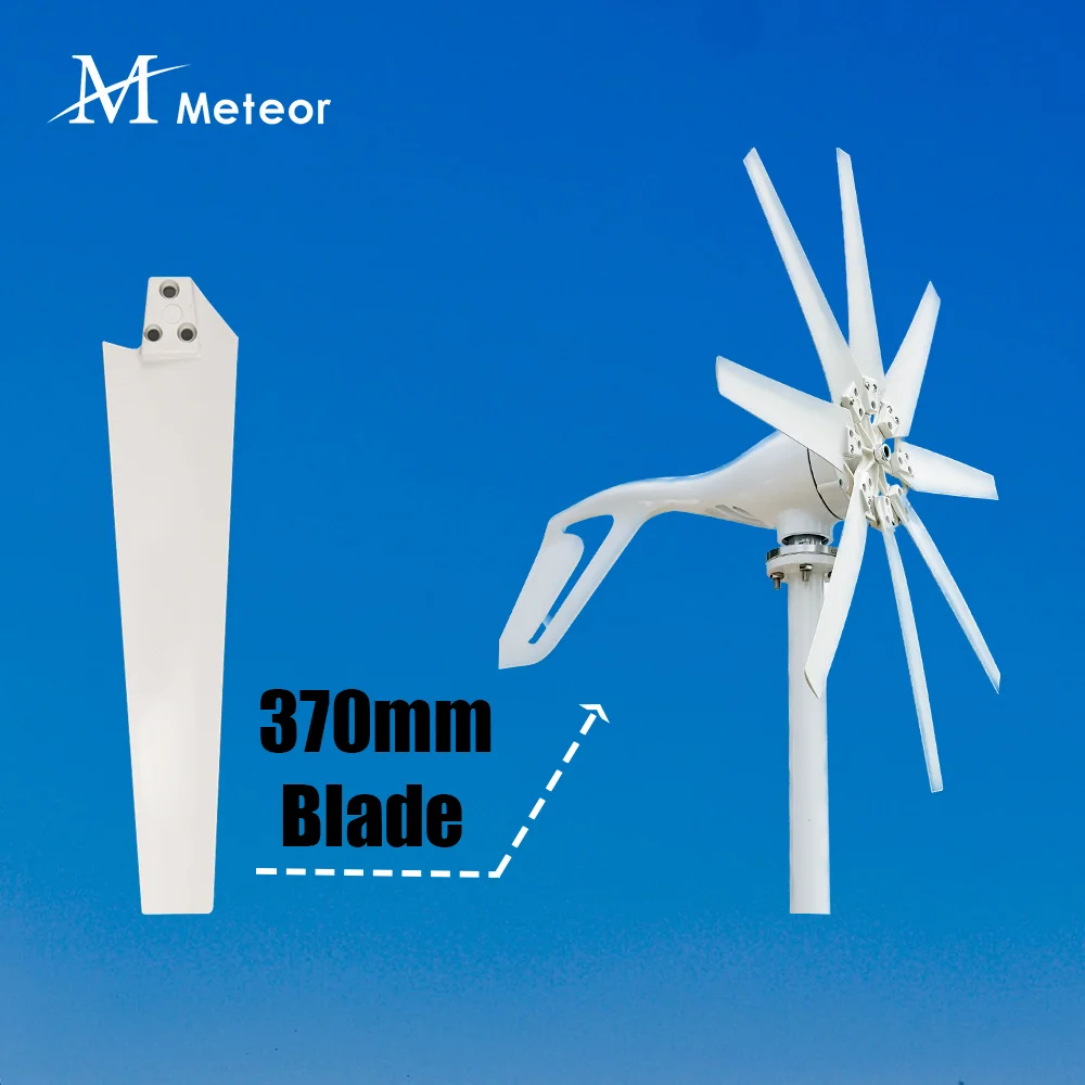 Imagem -02 - Lâmina de Gerador de Turbina Eólica Horizontal de Nylon Lâminas Faça Você Mesmo Eletrodomésticos de Moinho de Vento Acessórios de Acampamento 370 mm 400 mm Alta Qualidade