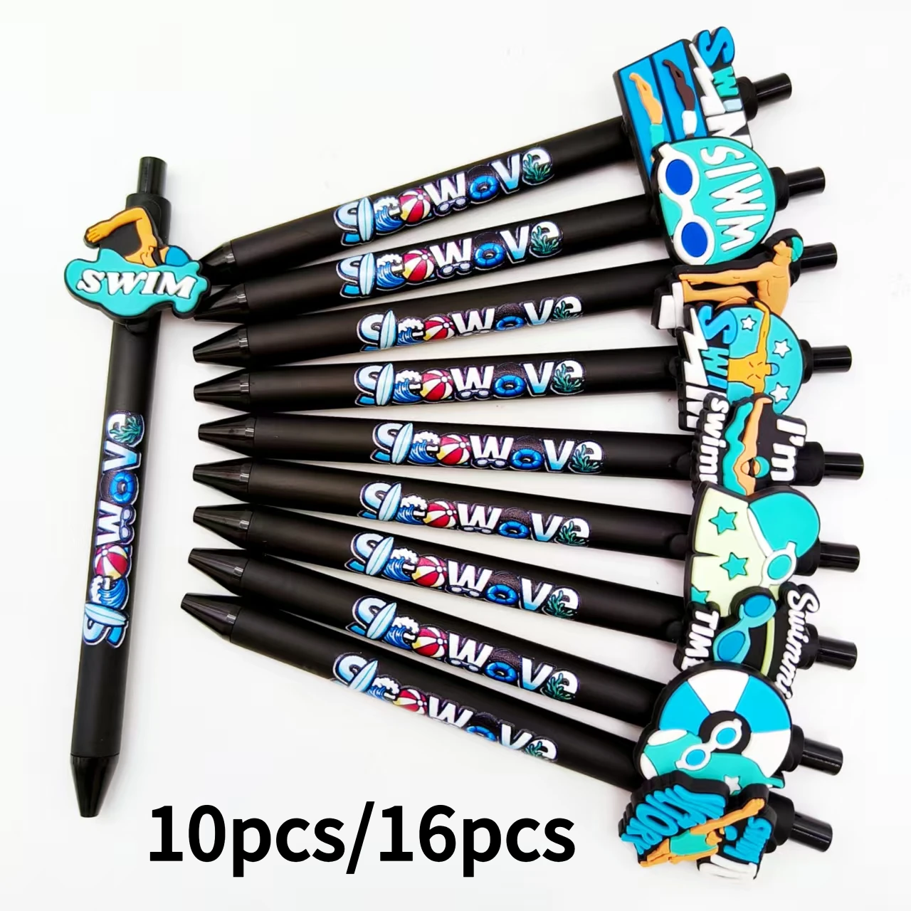 

10 шт./16 шт., элементы для плавания и фитнеса, шариковая ручка с принтом, удобная и практичная шариковая ручка для ежедневных заметок