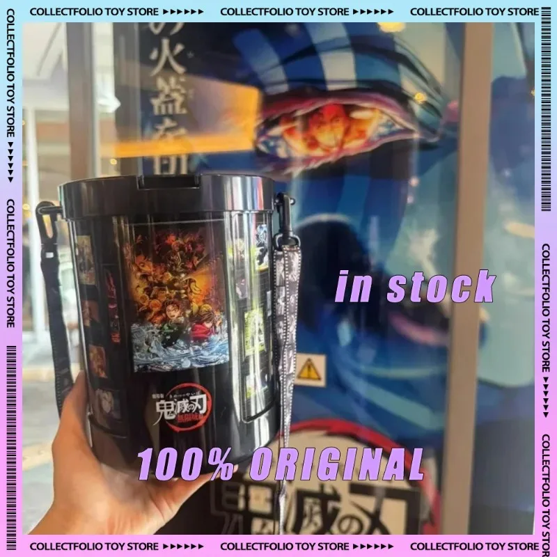 

In Stock Original Anime Action Figures Demon Slayer Infinite City Chapter Models Toys Popcorn Bucket Pvc Collection Decor Gifts