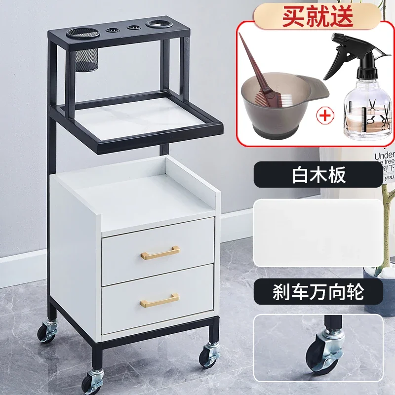 Portable Rolling Salon Trolley Aesthetic Nordic Golden Utility Organizer Cart With Wheels Werkzeugwagen Spa Furniture MQ50TC