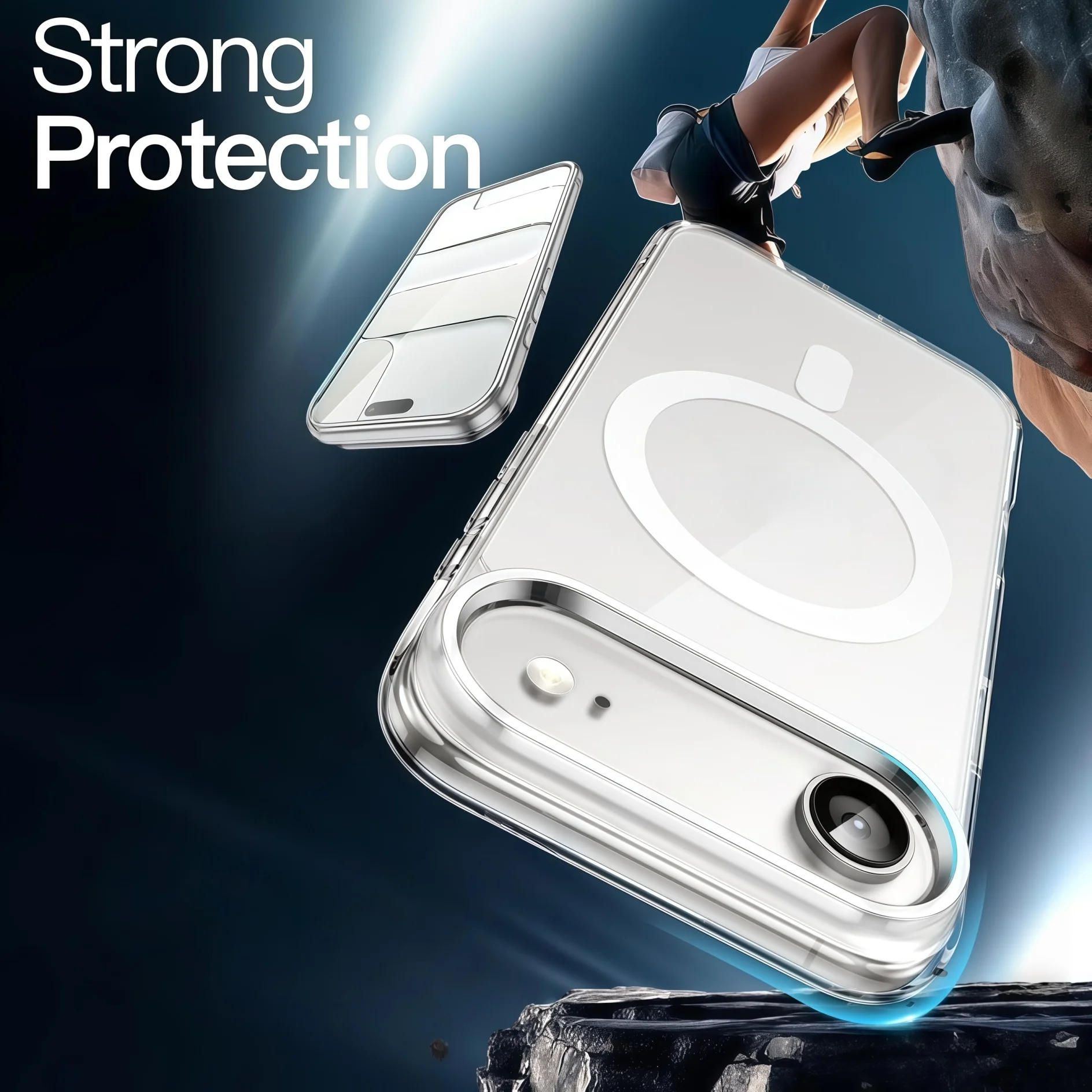 Kristallklarer magnetischer, hochtransluzenter TPU-Handyhülle mit magnetischer TPU-Handyhülle für iPhone Air, Geschenke für Mädchen, Weihnachtsgeschenke – Detail 7