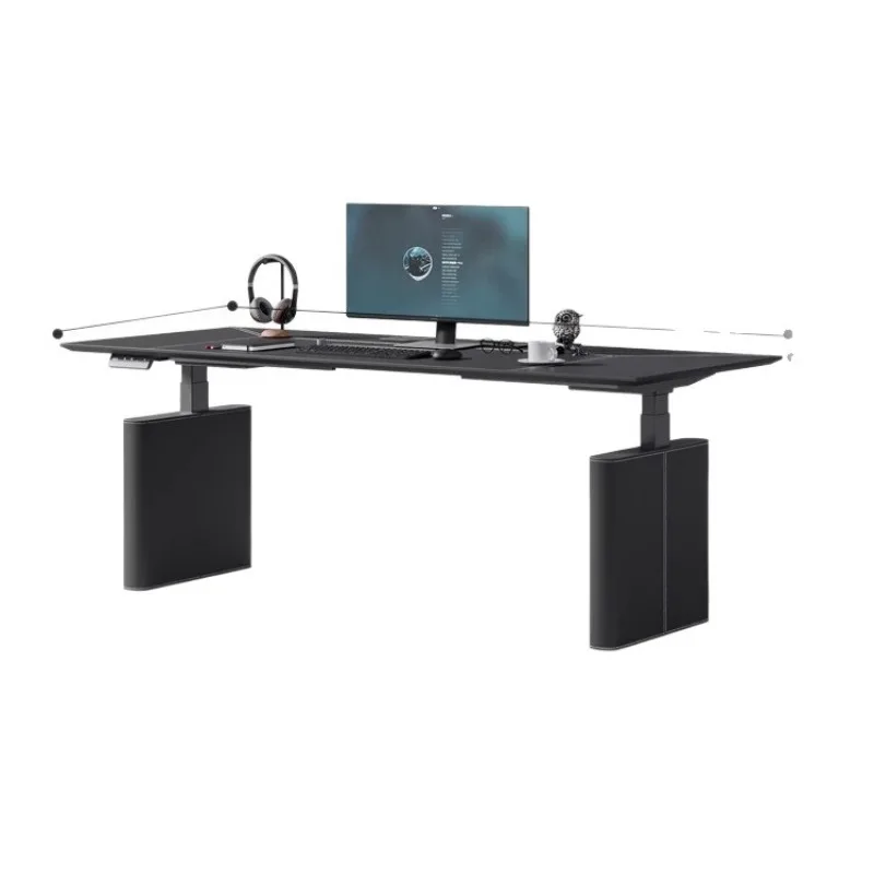 

Intelligent electric lifting table computer saddle leather desk double desk e-sports study workbench