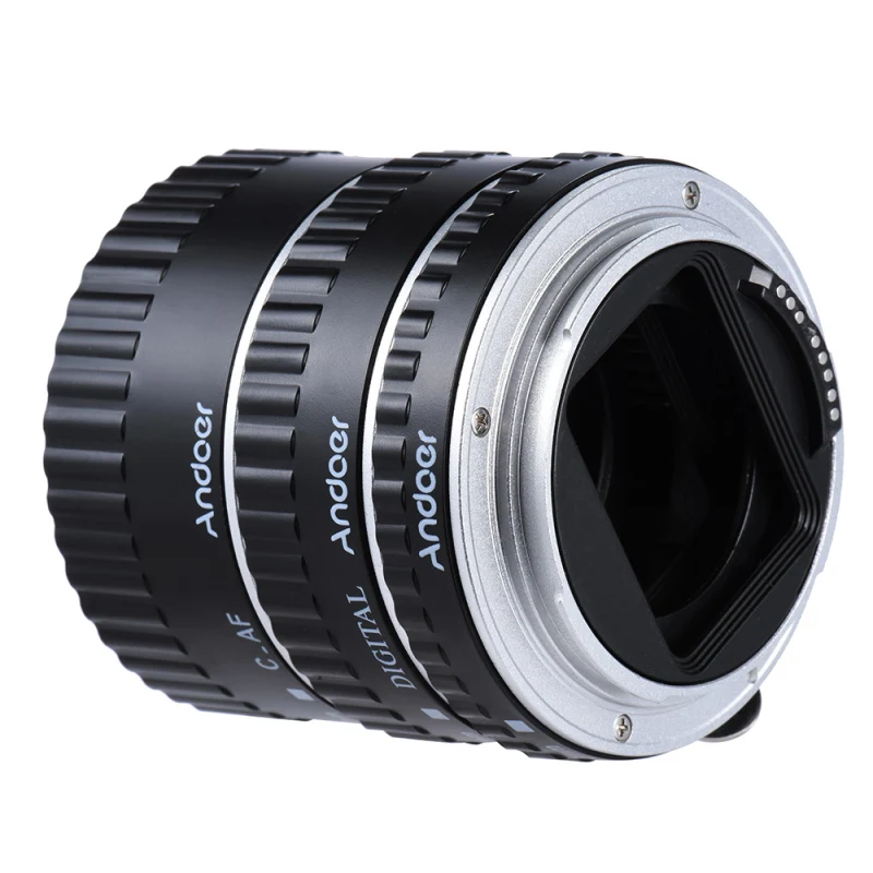 Andoer TTL Auto Focus AF Macro Extension Tube Ring for Canon EOS EF EF-S 60D 7D 5D II 550D Red