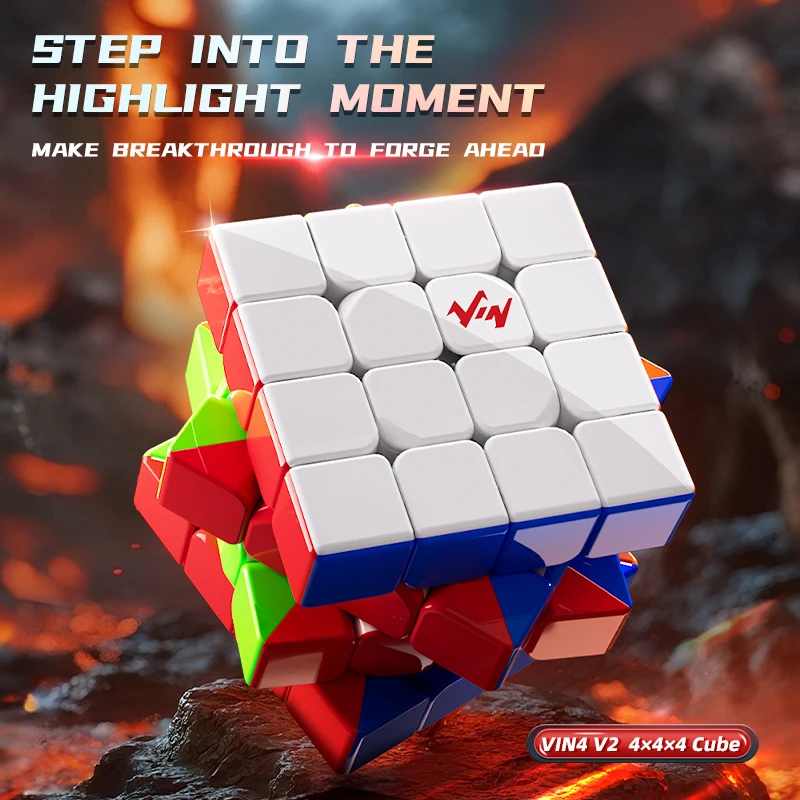 

[JudyCube] VIN 4x4 V2 Magnetic Magic Cube Diamod UV Professional Puzzle Fidget Toys For Gifts VIN V2 Cubo Magico