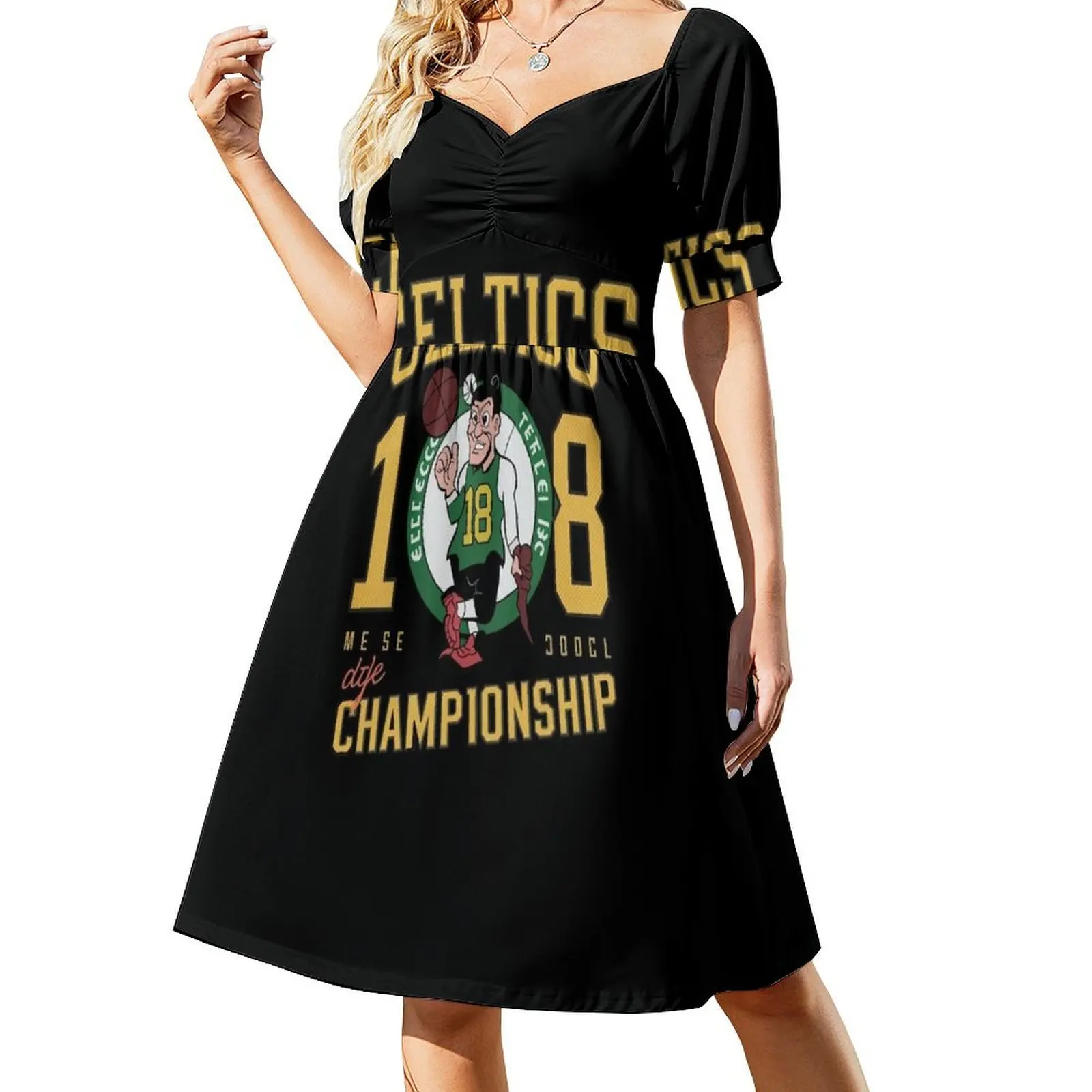 

Celtic 18 championship Short-Sleeved Dress prom dresses ladies dresses for special occasions women's clothing korea stylish