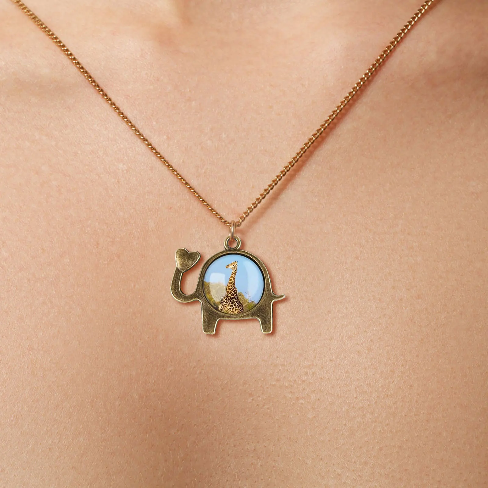 

20 Sets Photo Pendant Elephant DIY Gemstone Base Rhinestone Bezel Trays Blank Jewelry Bezels