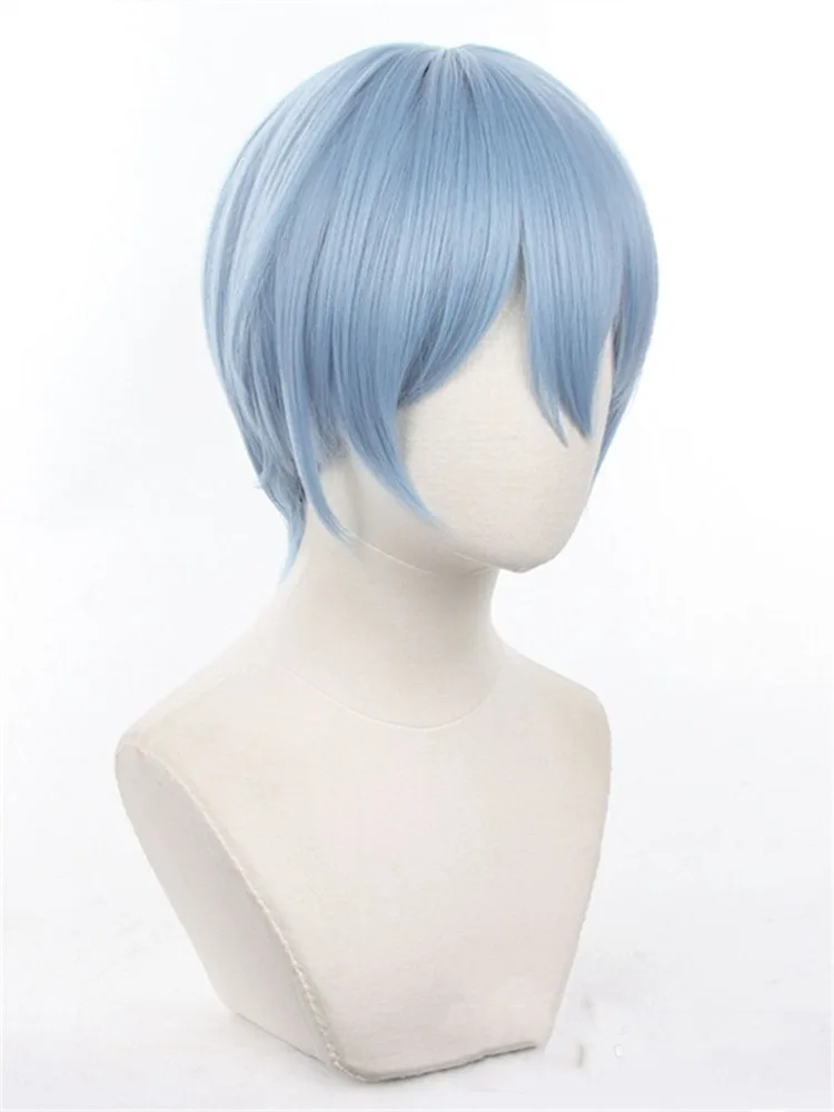 Anime Blue Lock Hiori Yo Cos Wig - Ice Blue Short Hair, Stylable, Ideal for Cosplay - view 4