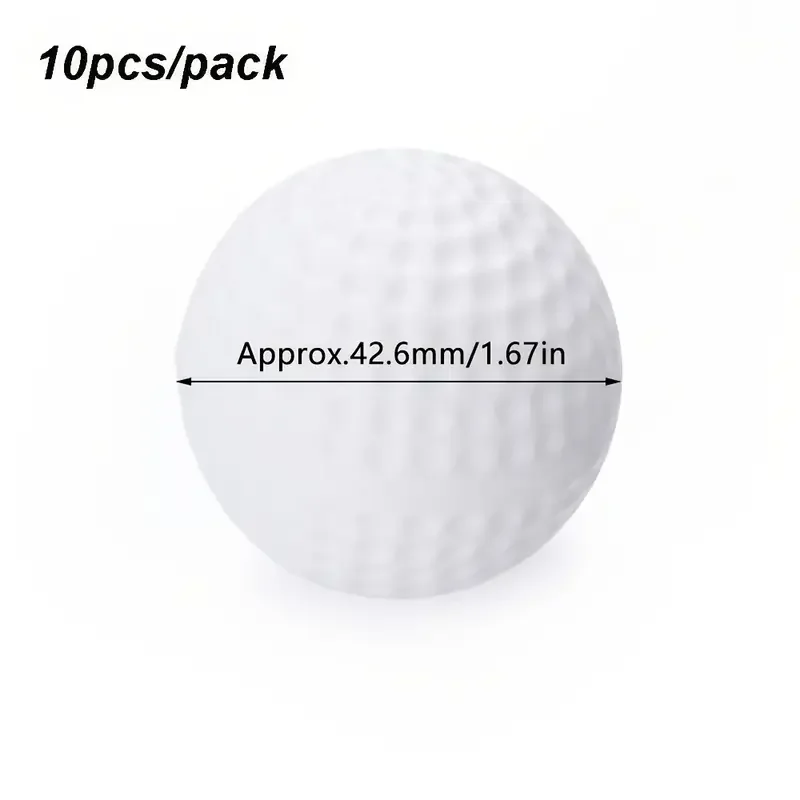 10pcs prática bolas de golfe branco verdadeiro vôo macio bola interna