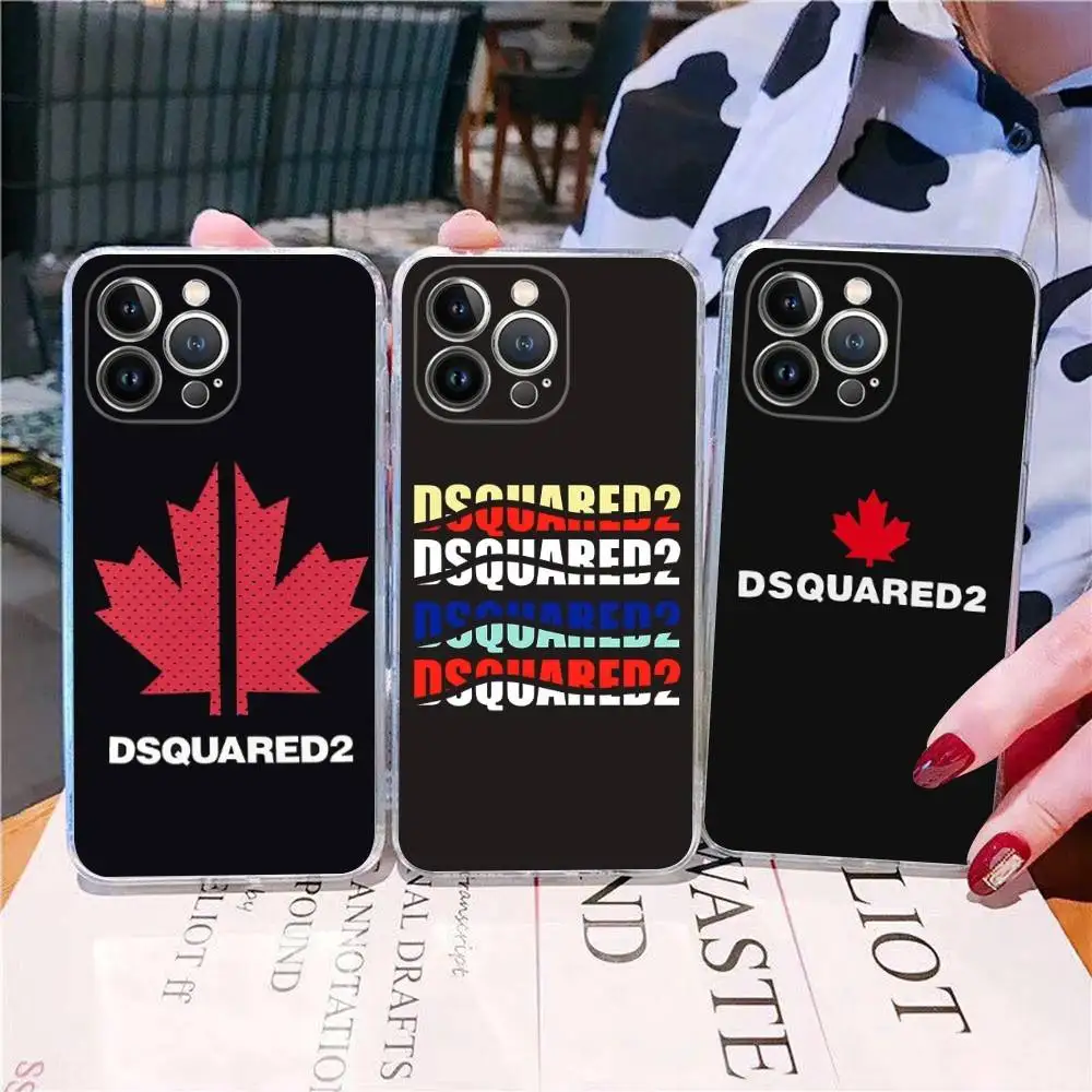 Дизайн D-D-dsquared 2S Прозрачный мягкий чехол для телефона для IPhone 15, 12, 14, 16, 17 13 Plus 11 Pro Max 13 Pro
