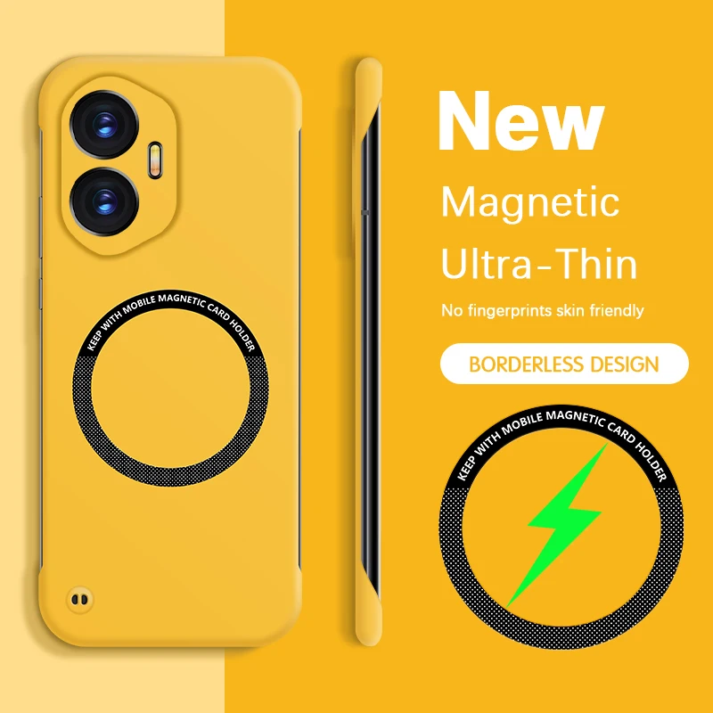 

No Border Thin Simple Phone Case for Honor 300 Pro Ultra 300Pro 300Ultra 5G Hard PC Luxury Magnetic Wireless Charging Back Cover