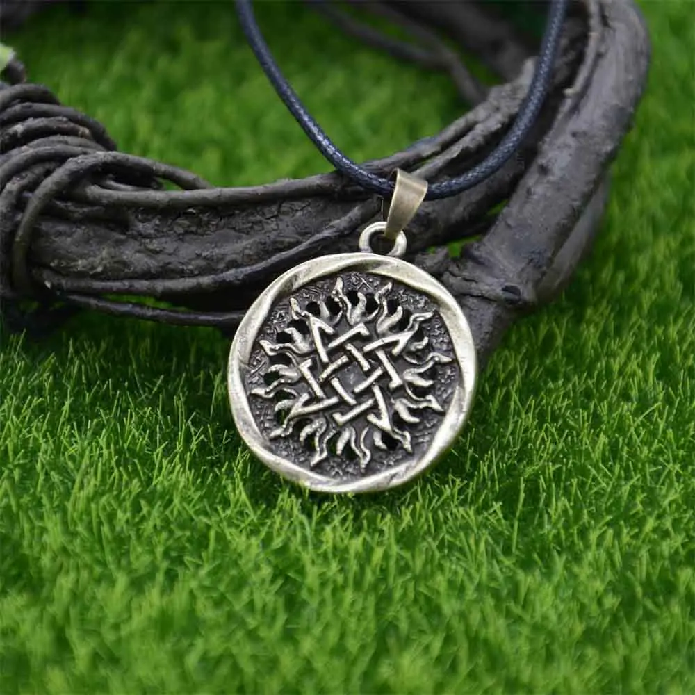 Slavic Pendant Star Of Russia Symbol Svarog Sun Amulet Talisman Necklace Pagan Jewlery