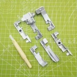 6pcs/set Overlock Serger Presser Foot Set with Gift Brush Ripper