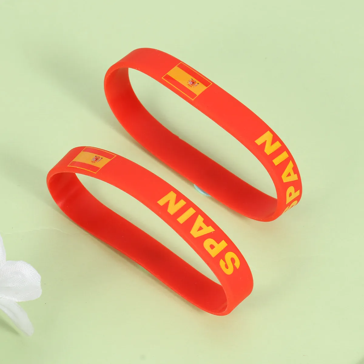 5Pcs Silicone Flag Silicone Bracelet For Game Day Football Fan Country Wristband Printed Sports Soft Comfortable