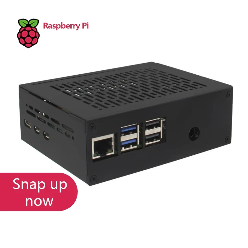 

Металлический корпус Geekworm X1011-C1 для Raspberry Pi 5, совместимый с X1011 Shield, прочный алюминиевый корпус