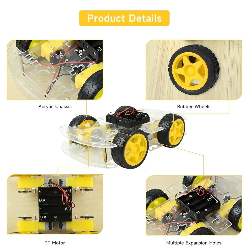 2WD/4WD Chassis Smart Robot Car Intelligent Control With Motors Motor Car Chassis Kit DIY Robot Car Chassis Kit