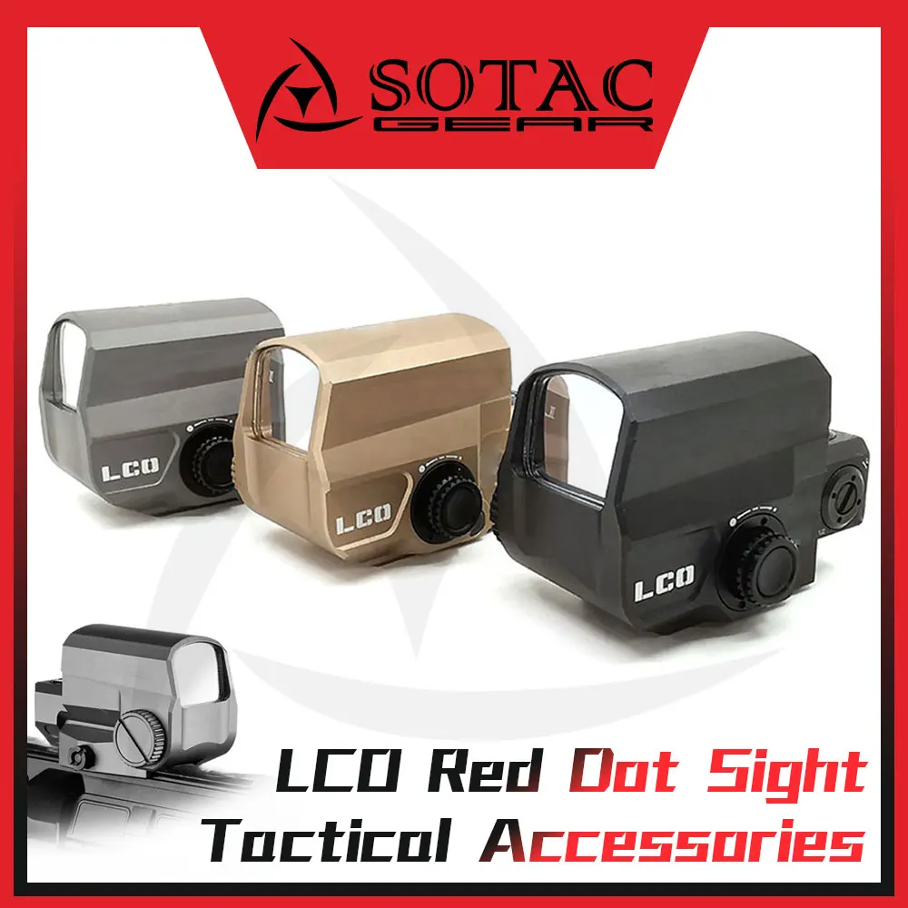 

SOTAC Metal Tactical LCO Red Dot Sight Holographic Reflex Scope Hunting Fit 20mm Rail Mount