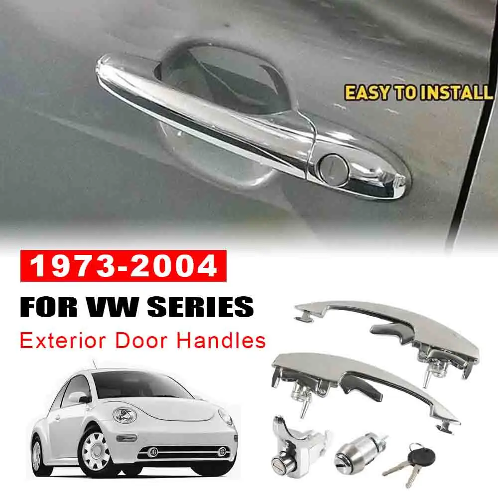 

Левые и правые внешние дверные ручки с 2 ключами для VW Beetle VW Vocho 1973-2004 OEM 111837205J 1BM827503 1BM837205