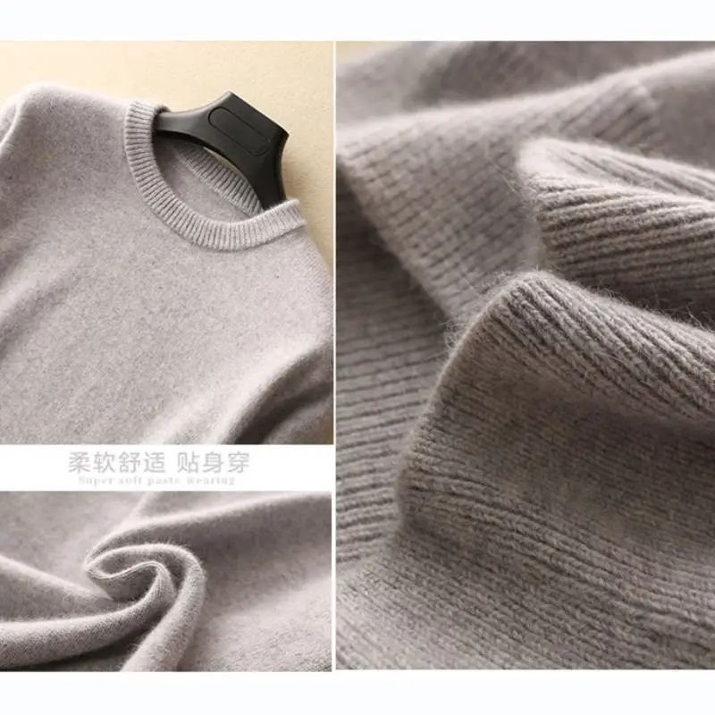 Cashmere Cotton Blended Thick Pullover Men Sweater 2023 Autumn Winter Jersey Hombre Jumper Pull Homme Hiver Knitted Sweaters