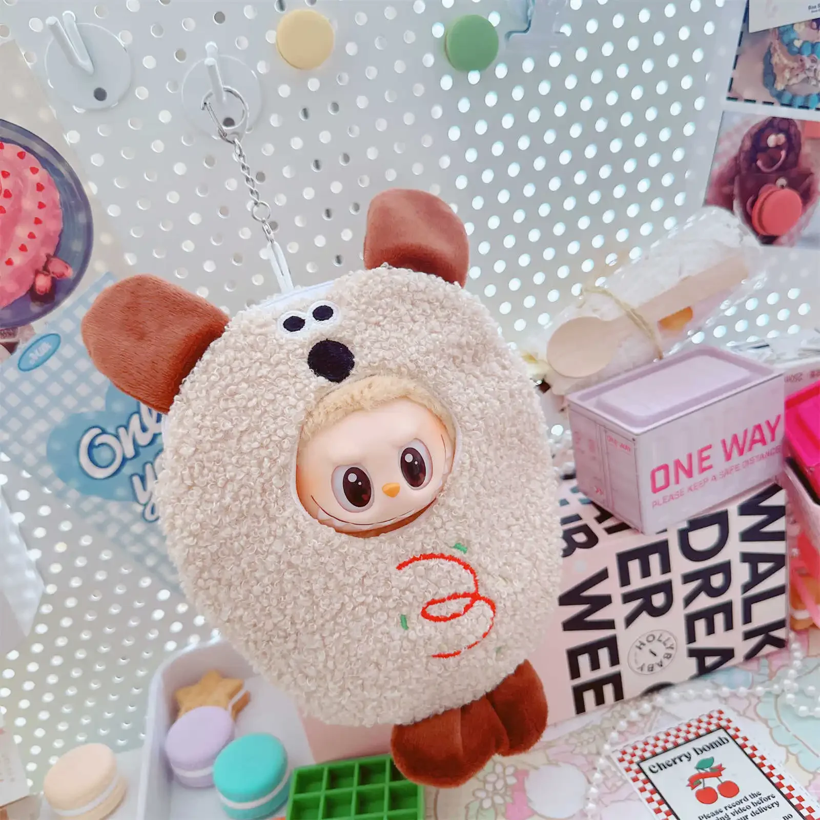 Cartoon Fried Shrimp Dog Kawaii Doll Clothes For 17cm Labubu Doll and 10cm Cotton Doll Accessories