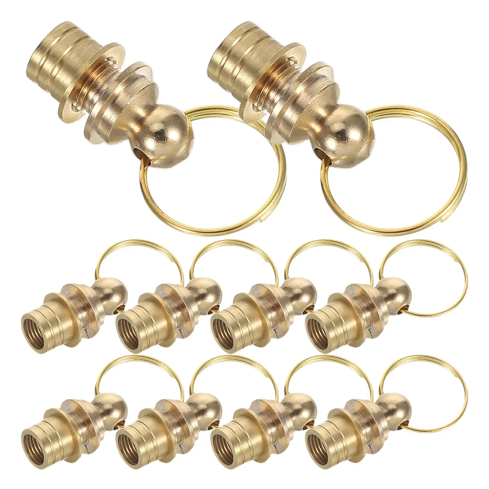 

10 Pcs Gourd Plugs Screw Clasps Cord End Cap Barrel Connector for Necklace Bracelet Making DIY Projects Jewelry Chains Versatile