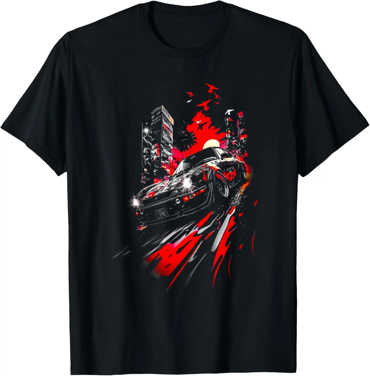 Retro Vintage Graphic JDM Tokyo Japan Drift Race Car Tuning T-Shirt