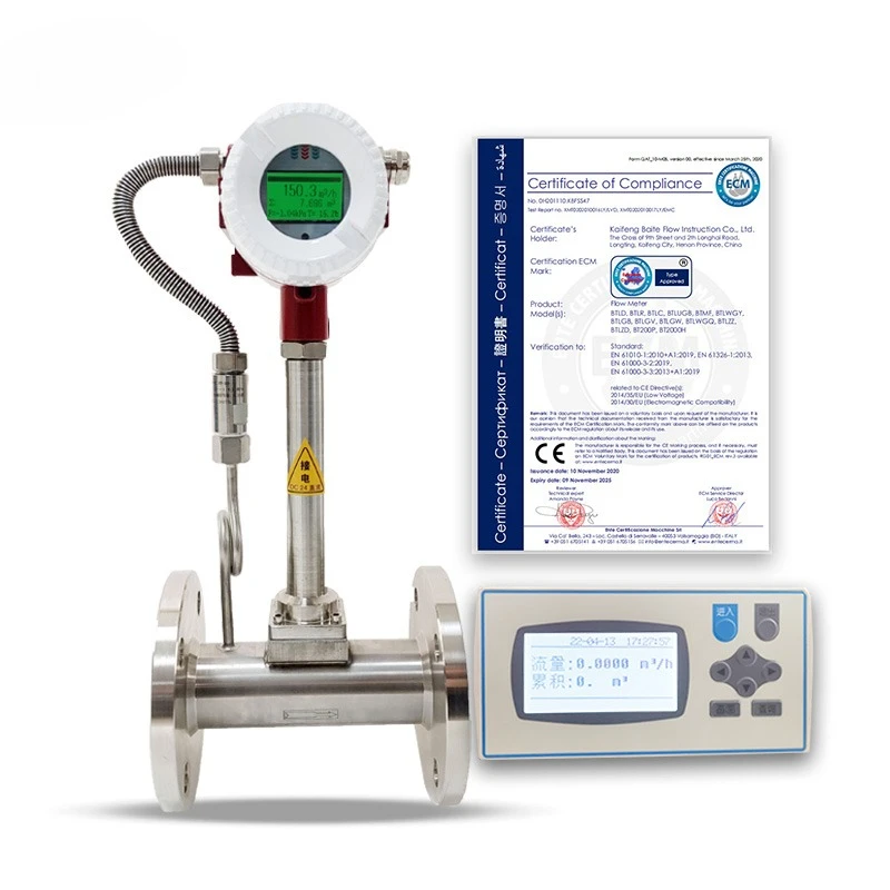 220V Vortex Flow Meter Dn25 Steam Air Gas Vortex Flow Meter