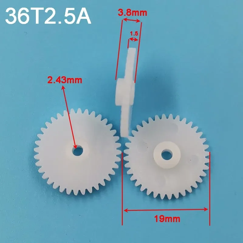 

19mm Diameter 362.5A 0.5M 36 Teeth Plastic Gear Wheel DIY Toy Accessories