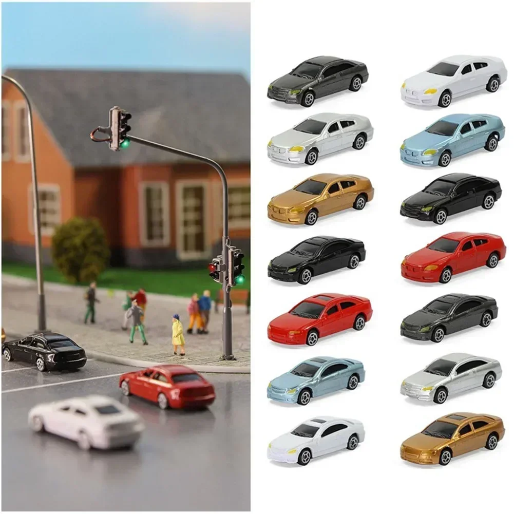 50PCS Model Cars 1:160 N Scale Building Train Layout Set Model Train HO/TT/N/Z Scale Railway Modeling Street Layout