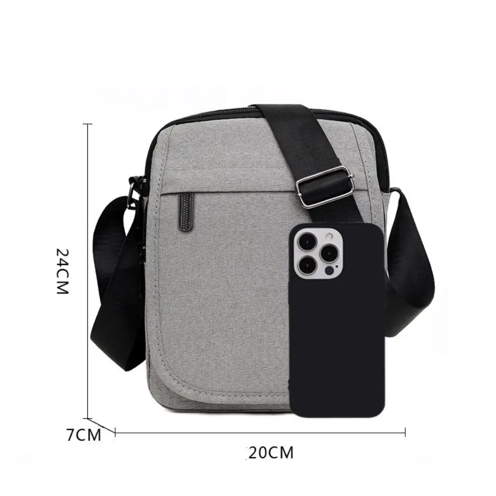 Bolsa de ombro transversal Oxford masculina de grande capacidade, bolsa antiroubo para telefone, resistente ao desgaste, multicamadas, bolsa de mensageiro empresarial, nova