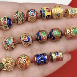 Copper Lucky Beads Loose Beads Diy Bracelet Necklace Jewelry Partition Bead Accessories