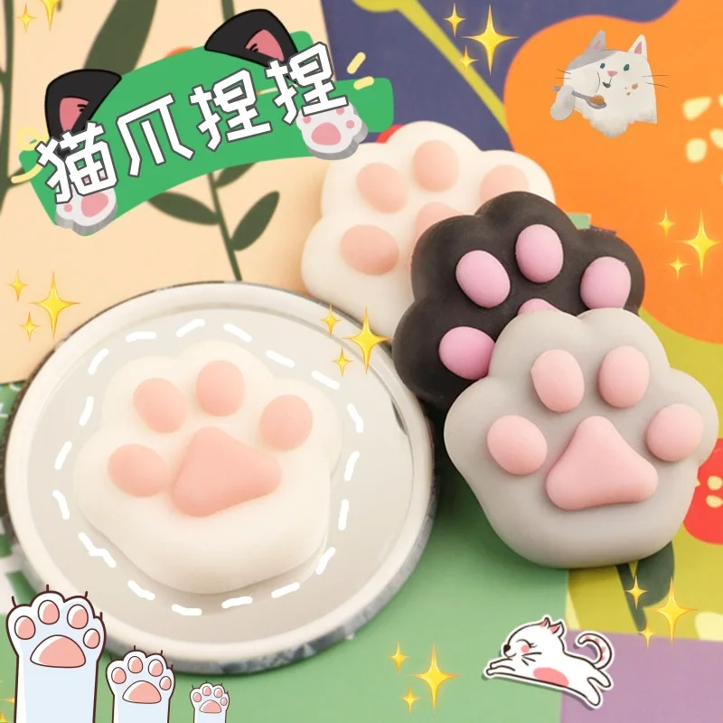 PVC Super น่ารักของขวัญ Mochi Cat Claws Squishy Paw Healing ของเล่นนุ่มบีบความแปลกใหม่ความเครียดบรรเทา Decompression ของเล่นตลก