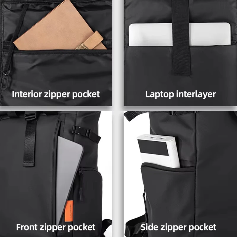Men's Travel Bag 15.6inch Laptop Computer Backpack Outdoor Waterproof Camping Hiking School Bag College Business Rucksack