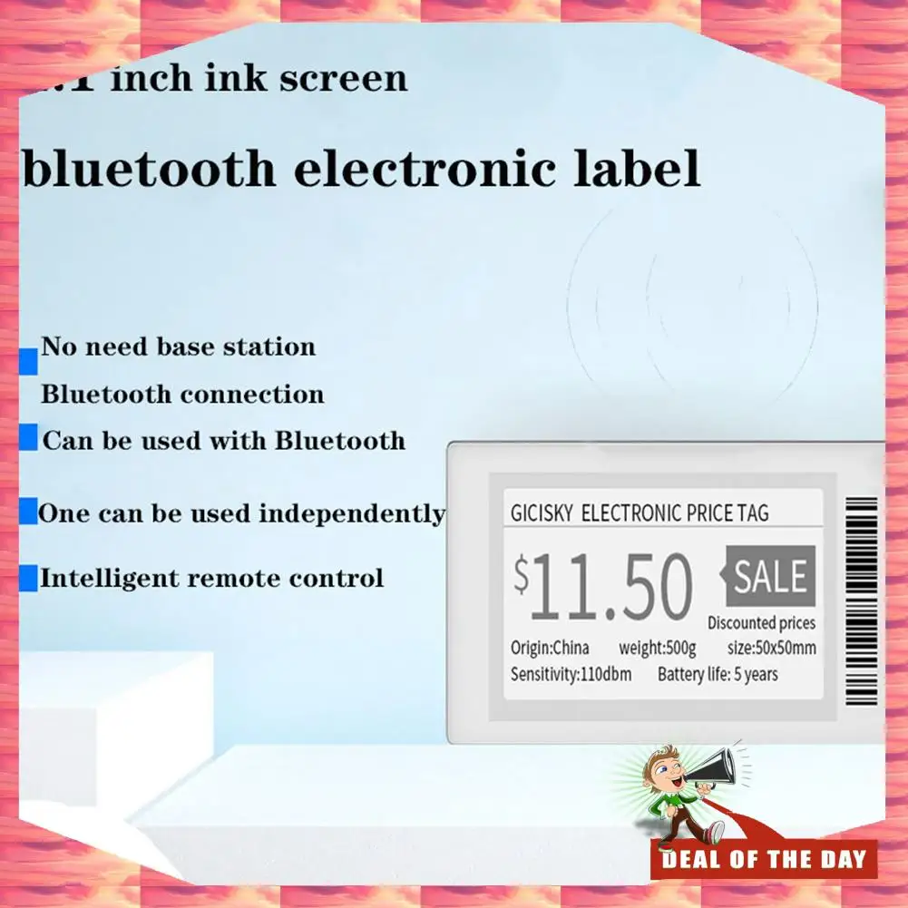 24-Hour Delivery 2.1 Inch Electronic Price Tag ESL TFT Screen Display No Messy Writing Bluetooth Connect Management For Android