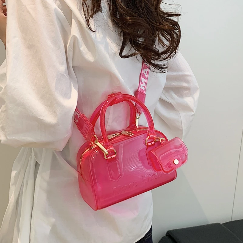 Jelly Crossbody Bags for Women Fashionable Kids Shoulder Bags Versatile Purse and Handbag Mother Kids Bag for Girl Сумка Женская